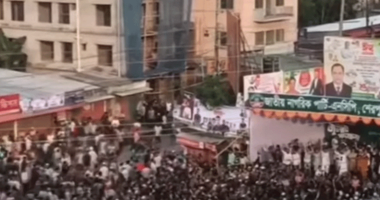 এনসিপির সমাবেশে ছোটাছুটি, ড্রোনকে মিসাইল ভেবে গুজব