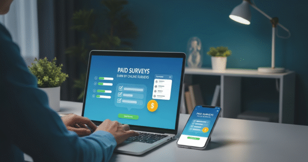 Earn by online surveys, paid surveys